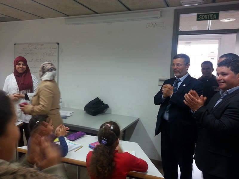 زيارة رئيس المجلس لمدرسة مغربية لتدريس اللغة العربية بطراسة