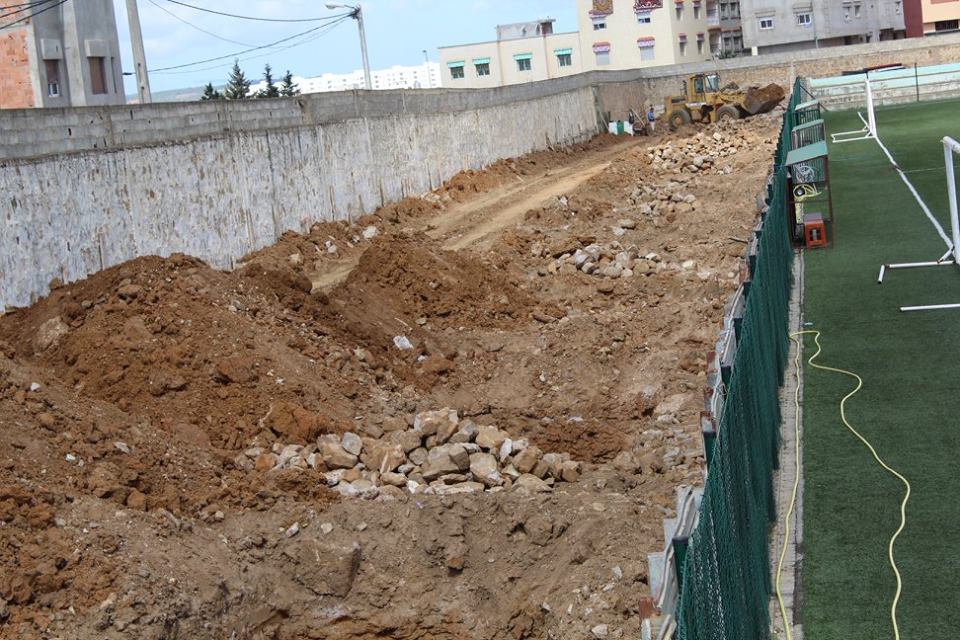 زيارة ميدانية لمعاينة الأشغال بالمنشئات الرياضية