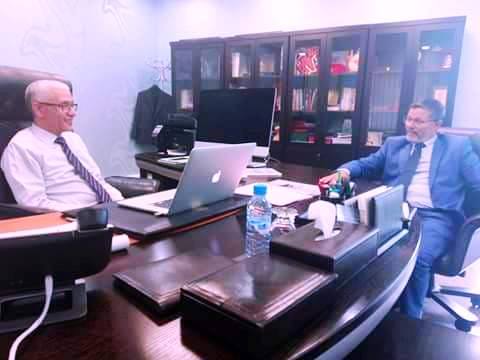 لقاء مع وزير الشبـــــاب والرياضــــــة بخصوص المشاريع المرتبطة بالنهوض بالوضع الرياضي