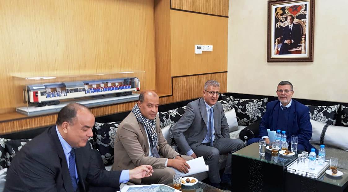جلسة عمل مع السيد ربيع الخليع المدير العام للمكتب الوطني للسكة الحديدية