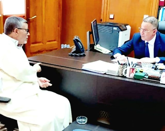 اجتماع مع السيد فوزري لقجع رئيس الجامعة الملكية المغربية لكرة القدم