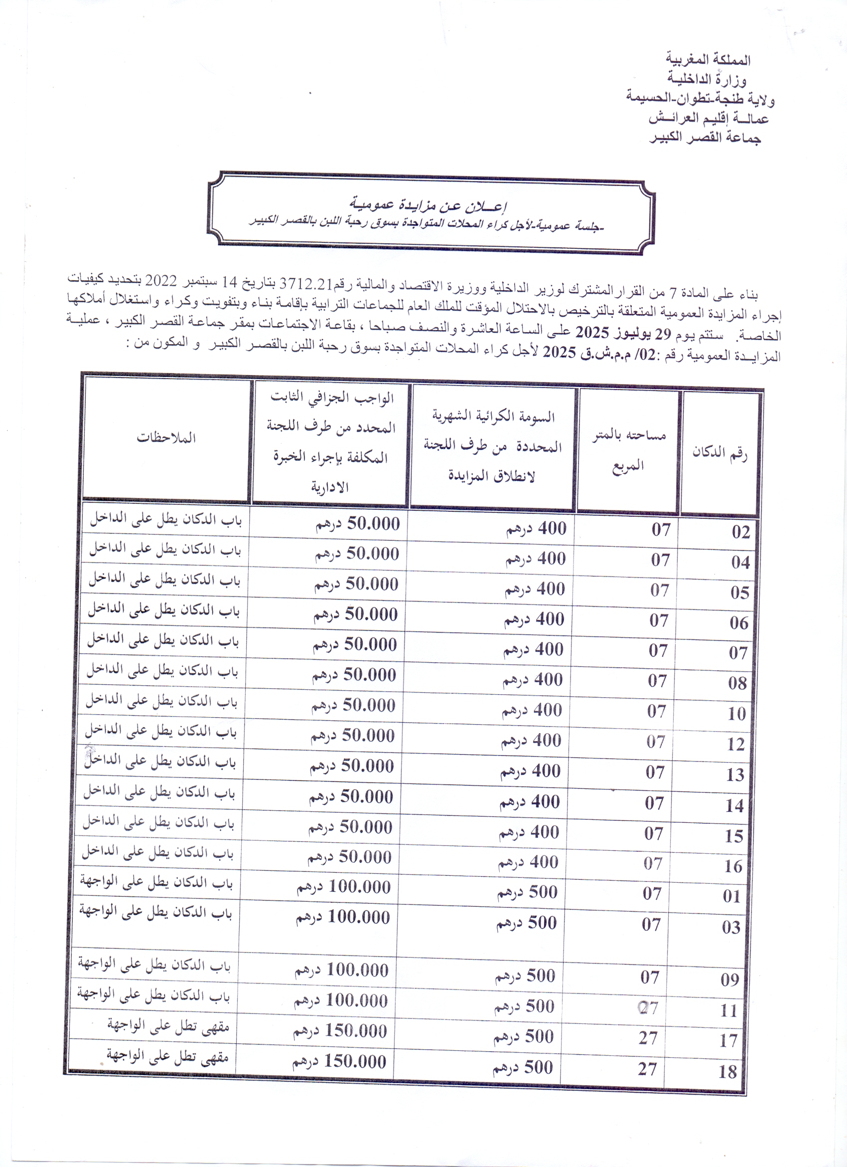 مزايدة عمومية