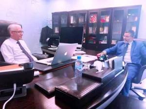 لقاء مع وزير الشبـــــاب والرياضــــــة  بخصوص المشاريع المرتبطة بالنهوض بالوضع الرياضي