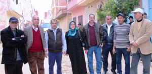زيارة تفقدية لمعاينة الأشغال المتعلقة بتهيئة الأحياء بالأحجار المرصوصة