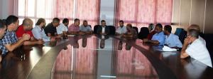 اجتماع تقييمي مع رئيس و موظفي مصلحة الجبايات المحلية