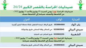 صيدليات الحراسة يومي السبت 09 يوليوز والأحد 10 يوليوز 2022